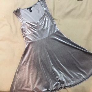 Silver velvet dress